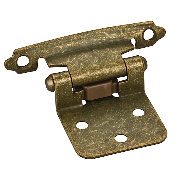 Hardware Resources Traditional 1/2In. Overlay Hinge W/ Screws - Burnished Brass P5011BB-R - main
